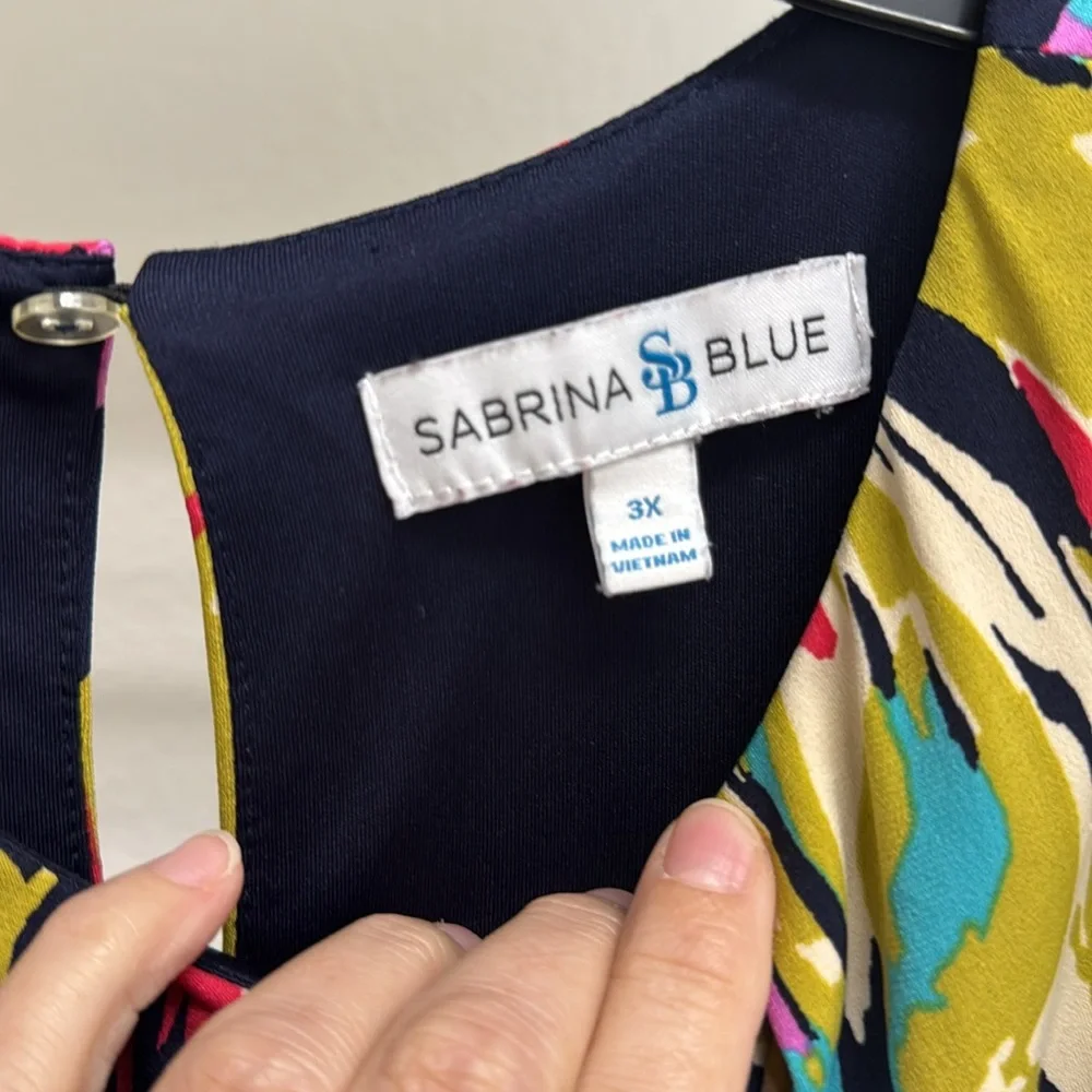 Sabrina & Blue Women’s 3X Maxi Dress Abstract Floral Sleeveless Flowy Comfy Cute - Picture 7 of 11